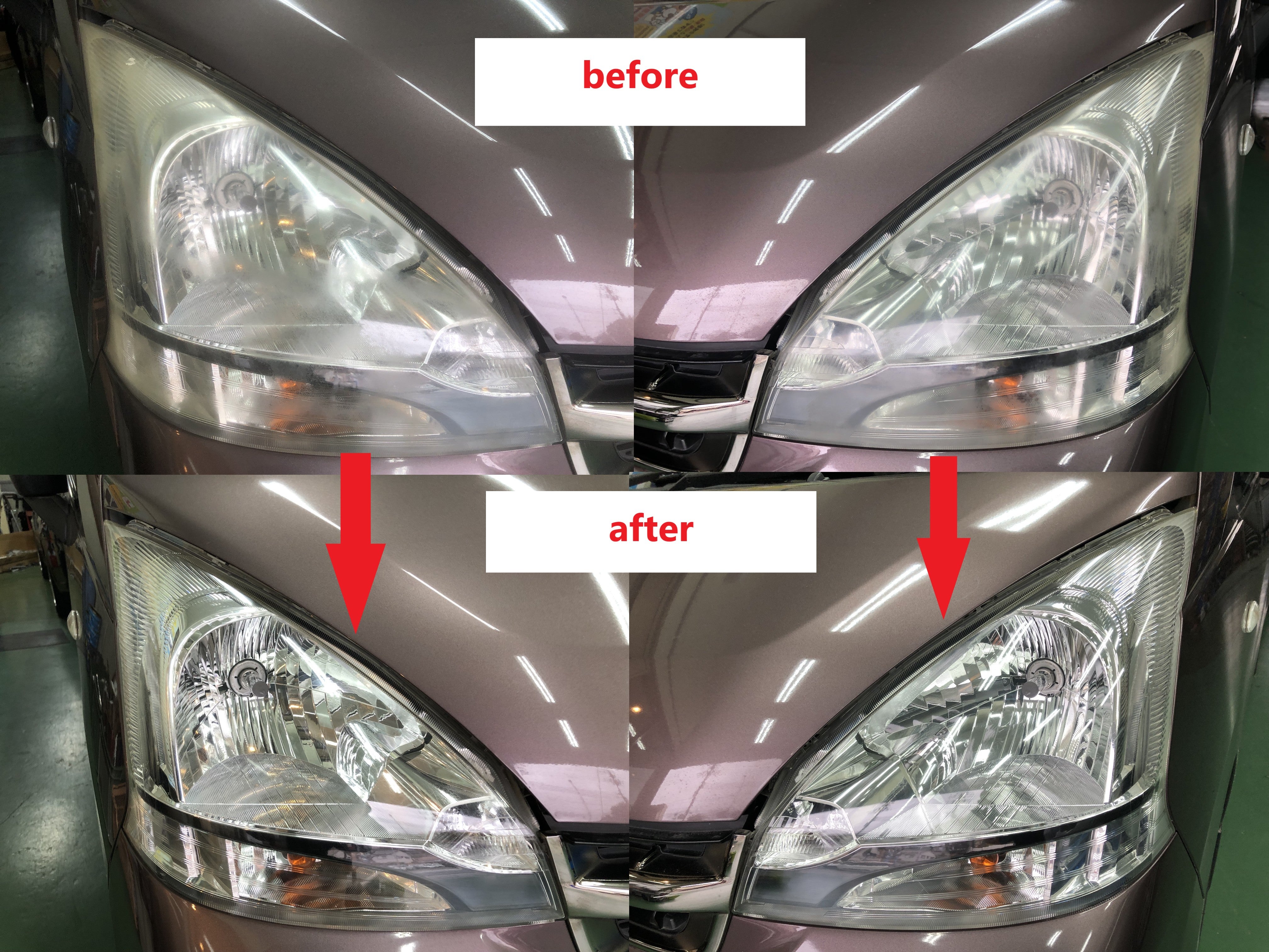 愛車の品格アップに！ヘッドライトのリペアが得意です♪の写真