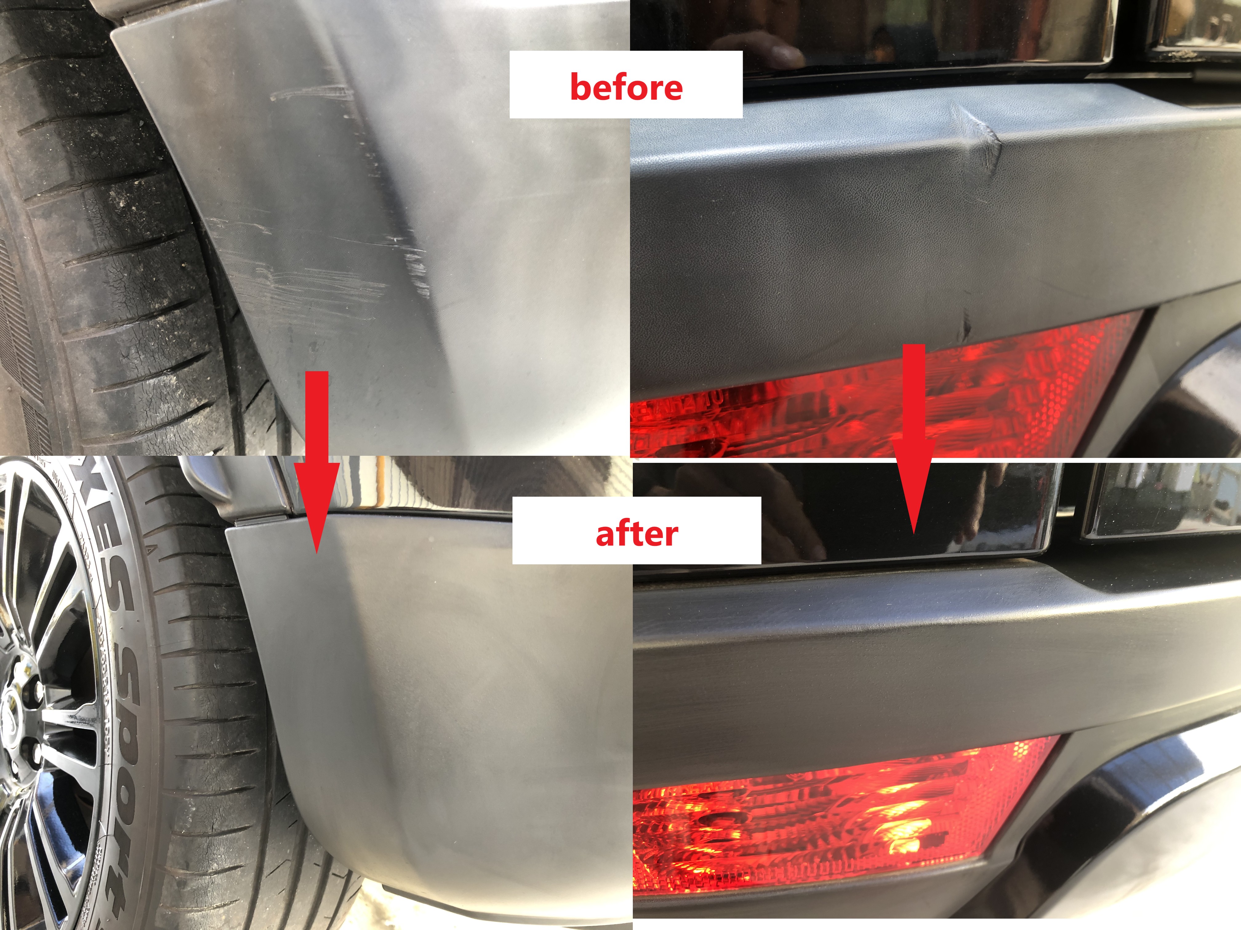 未塗装樹脂パーツの艶復元コーティングの画像